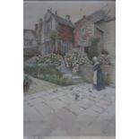 Cecil Aldin proof print, one of his Inns, signed in pencil, 39cm x 33cm