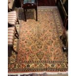 A modern floral Persian design floor rug 160 x 238 cm