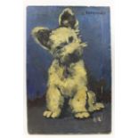 Alfred Kremer (1895-1965) "Andy" the Terrier, oil painting on canvas, signed, inscribed to the reve