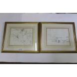 Benjamin Williams Leader (1831-1923) framed pencil drawings, includes "Woodland study near Burrows C