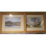 R O Emmony, watercolour landscape together with one other framed watercolour
