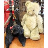 A German plush teddy & jointed dog