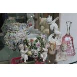 A selection of decorative glass and chinaware