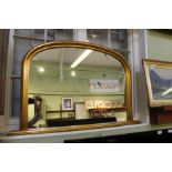 A gilt over mantel mirror, 78cm x 120cm