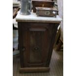 A Victorian marble topped pot cupboard