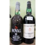 Graham's Vintage port 1960, 1 bottle, Quinta da Nova 10 year old Tawny port, 1 bottle
