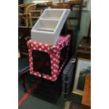 Two dog crates, together with dog steps & a car carry case