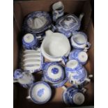 An extensive collection of Spode blue and white china