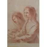 An 18th century Bartolozzi print 'The Daughters of Guercino'