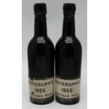 Cockburn's 1955 vintage port, 2 half bottles