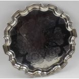 William Atkin, an Edwardian silver salver of Georgian pie-crust form, chased decoration, uninscribed