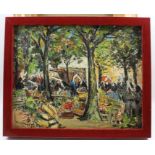 Rene le Forestier an impressionist study of a French market