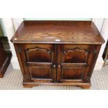 A "Burley Butler" oak cased hostess trolley