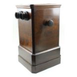 A rosewood cased table top stereoscopic viewer, c.1900, 46cm high