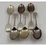 William Hutton and sons Ltd, a set of six silver fiddle pattern dinner forks, Lion head over pole cr