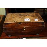 A 19th century sarcophagus caddy box, a/f