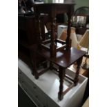 Two reproduction wooden coffee tables.