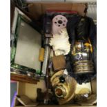 A box containing a selection of varied & useful domestic items