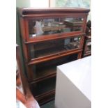 A mahogany Globe Wernicke bookcase, four glazed fronted units, over a drawer base, 86cm wide