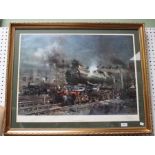 After Terence Cuneo a signed limited edition railway print titled 'Preparing for Departure'