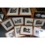 Eleven framed black & white photogravures of Stratford upon Avon scenes, includes Henley Street with