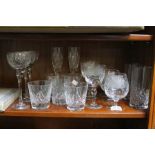 A small selection of drinking glasses, various