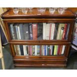 A two tier mahogany Globe Wernicke book case, with glazed up-and-over doors.