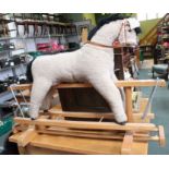 A good quality child's rocking horse on substantial timber frame.