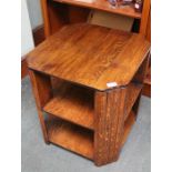1930's oak bookcase table in the manner Heals