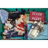 A crate of domestic collectables to include, a Retro trimphone