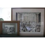 Two framed Lowry prints, one limited edition of 'An Auction'