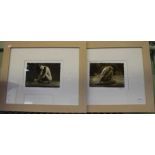 Two Limited Edition Sepia Photographic Prints of Female Nudes.