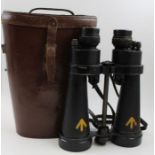 Barn & Stroud CF41 Admiralty binoculars, complete with leather case