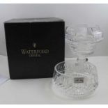 Waterford cut lead crystal bowl on stand in original box & Waterford fruit bowl