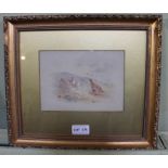 James Stinton, a watercolour of Grouse on Moorland, signed bottom right, in gilt glazed frame, 12.5c