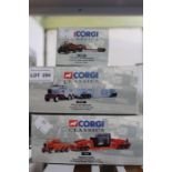 Three boxed Diecast Corgi Classics to include Siddle Cook Scammell Constructor & 24-wheel girder tra