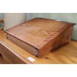 A 19th century pine writing slope, 39cm wide