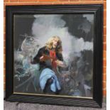 Robert Lenkiewicz "St. Anthony's' theme project oil on canvas, 88cm x 88cm, in ribbed black gallery