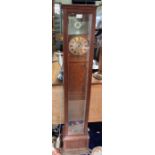 A mahogany cased Princeps electrical time regulator, made by The Telephone MFG Co Ltd, 141cm high wi