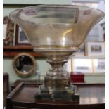 An inverted bell shaped glass lustre bowl