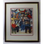 After Beryl Cook (1926-2008) "The Car boot sale"", a proof print signed in pencil, limited edition 1