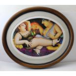 After Beryl Cook (1926-2008) "A Sultry Afternoon", an oval proof print signed in pencil, Limited edi