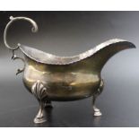 Joshua Jackson, a Georgian silver sauce boat, London 1784, 116g