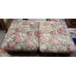 A pair of Stuart Jones Collection fruit pad topped foot stools