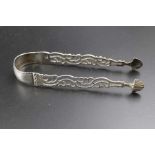 Stephen Adams, a pair of 18th century pierced silver sugar tongs, London, weight: 36g