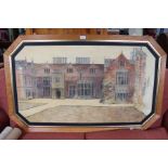 A painting of Charlecote House, Warwickshire, oil painting on board, monogrammed CH or HC, (19)72, f