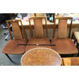 Four red label G - Plan single chairs