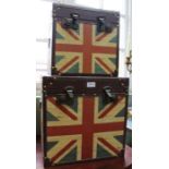 Two useful & decorative Union Jack storage boxes