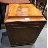 A 19th century mahogany coal box, with lift up lid and metal liner