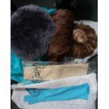 Quality Mink muff with purse and other furs and gloves